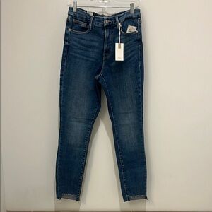 Good American Blue Ankle Cropped Jeans